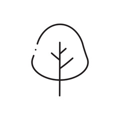 Tree vector line icon. Tree flat sign design. Tree symbol isolated pictogram. UX UI linear icon outline sign