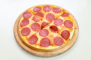 Delicious mixed pizza with rich content. Menu concept of choice and diversity. Karisik pizza