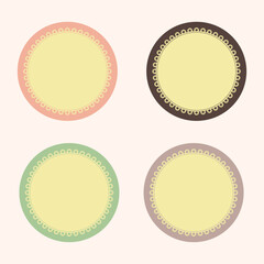 Set of cute vintage labels, stickers