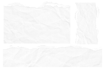 Set graphic elements in flat design. Set torn sheets of paper. Torn paper strips set. Set Paper.