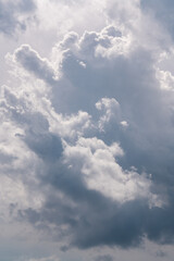 Fototapeta na wymiar blue sky background with big clouds. sky clouds