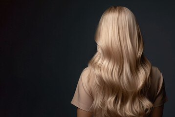 Fototapeta premium Beautiful Woman: Flowing Long Blonde Hair