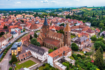 Wissembourg (Weißenburg) town in Alsace area, France. Historic Center of Wissembourg, Alsace,...