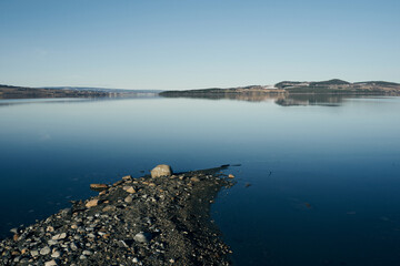 By the shores of Lake Mjøsa by Kapp an afternoon in spring.