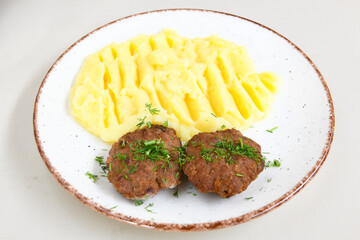 Meatball between bread (Turkish name : ekmek arasi kofte ) Izgara kofte. Manisa, Akcaabat, Akhisar  kofte