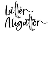 funny aligator design later aligator