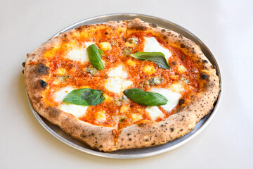 Delicious mixed pizza with rich content. Menu concept of choice and diversity. Karisik pizza