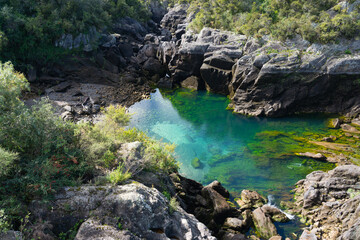 Waikato river rock pool at Aratiatia