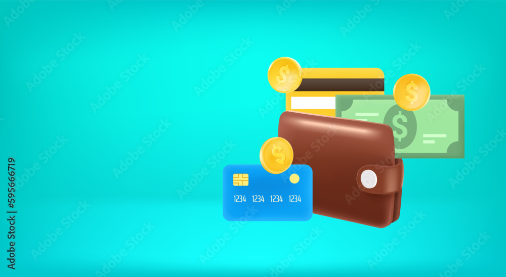 Poster payment concept. vector banner with copy space