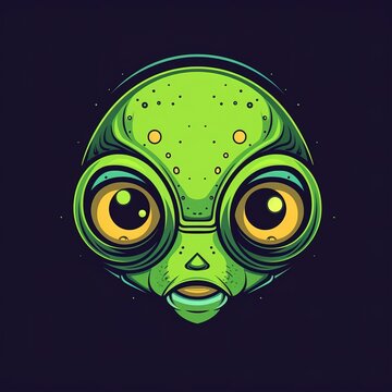 Monster alien robotic face illustrations design, generative ai