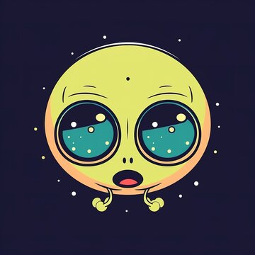 Monster alien robotic face illustrations design, generative ai