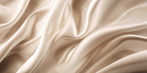 Obraz premium Beige silk background. AI generative