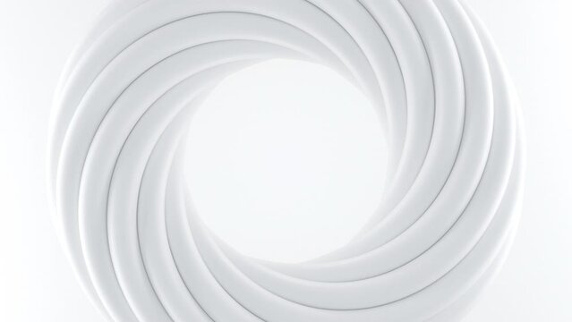 Clean 3d abstract background. Simple curve rotation animation for business concept. Light motion texture technology template. Seamless loop.