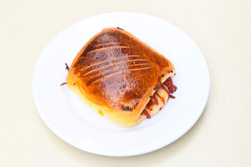 Turkish pastry product , tasty pogaca. Turkish Pastries; pogaca, borek, acma, ay coregi at patisserie showcase.