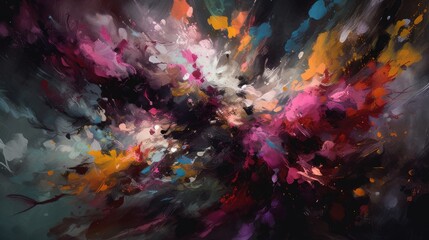 Abstract watercolor. art background, painted wallpaper image with vivid purple colors, ideal for banners or web backgrounds, AI