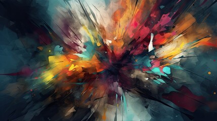 Abstract watercolor. art background, painted wallpaper image with vivid colors, ideal for banners or web backgrounds, AI