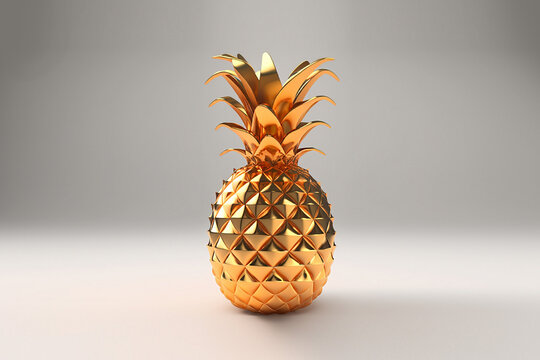 3d golden lux pineapple