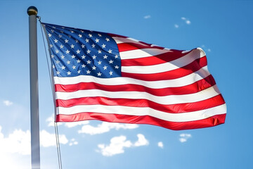 American flag waving in the wind generative ai