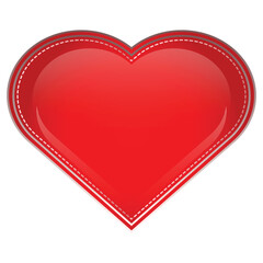  Red heart. Realistic 3d design icon heart symbol love. Vector illustration