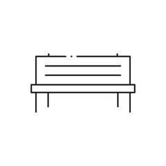 Bench vector line icon. Seat flat sign design. Bench symbol isolated pictogram. UX UI bench icon sign. Linear icon outline symbol