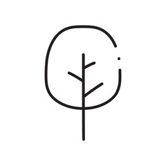 Tree vector line icon. Tree flat sign design. Tree symbol isolated pictogram. UX UI linear icon outline sign