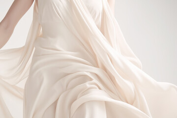 The silk drapes beautifully