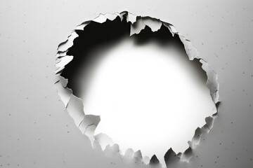 broken wall with a hole in it. Generative AI