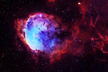 A bright, beautiful cosmic nebula. Elements of this image furnished NASA.