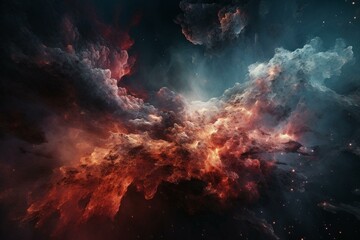Obraz na płótnie Canvas Space nebula. Generative AI