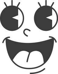 Cartoon Character Smiling Face