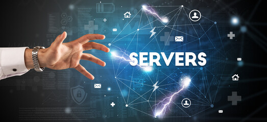 Fototapeta premium Hand pointing at inscription concept