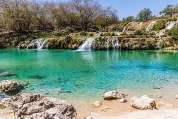 Wadi Darbat (The Darbat Valley) is the most beautiful and scenic spot with waterfalls in Dhofar Region in Sultanate of Oman