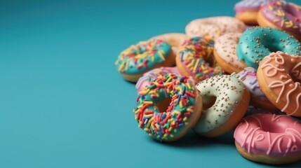 Obraz na płótnie Canvas Beauty assorted donuts. Generative AI