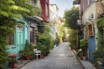 illustration, istanbul street, ai generative