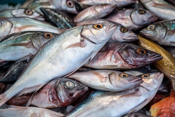 Obraz premium illustration, fish in the market, generative ai