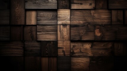 Design of dark wood background. Al generated