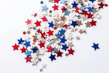 illustration, american colored stars, ai generative