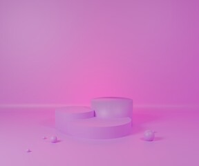 Pink, Geometric shape, Product presentation, mock up, 3d rendering, backdrop, Black