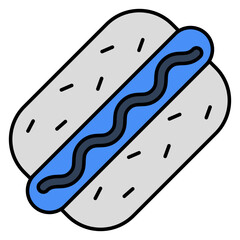 Modern design icon of hotdog burger