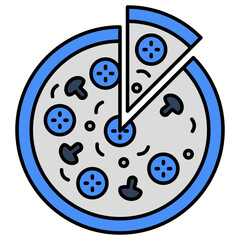 Editable design icon of pizza