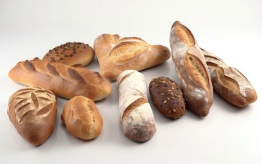 assortment of different types of bread healthy food breakfast Generative AI