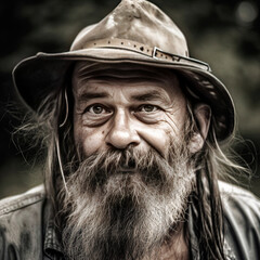 Rugged Resilience: Portrait of a Hillbilly - generative AI