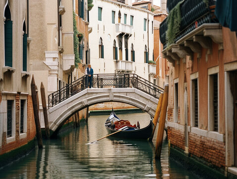 A photo of the charming canals of Venice - generative AI