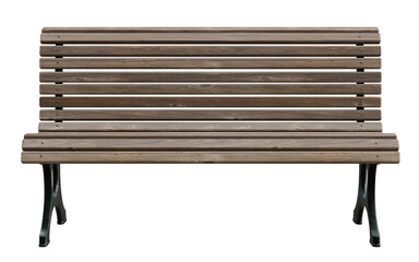 Park bench isolated on transparent background. 3D rendering