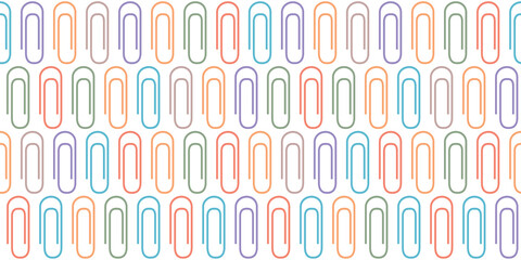 Fun colorful clip seamless pattern. Vector illustration for card, banner, invitation, social media post, poster, mobile apps, advertising.
