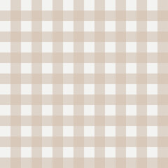 Seamless aesthetic beige print for a plaid, shirt, blanket. Vector