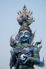 Blue Temple Wat Rong Suea Ten, Beautiful temple in Chiang Rai province 