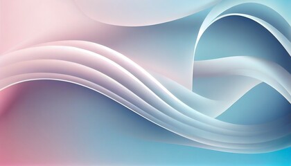 Tranquil Gradient & Delicate Lines Abstract Background, Pastel Pink to Sky Blue, Graceful Curves, Toon Shading, Flat Colors, Simplified Shapes, Bold Outlines, Dynamic Poses. Generative AI.