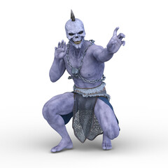 骸骨面のモンスター