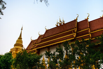 Outside view of Wat Mung Muang temple in Chiang Rai